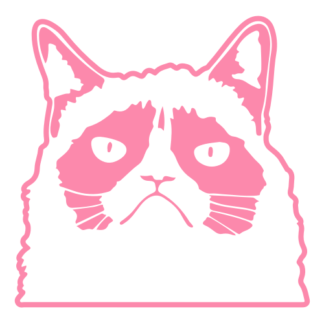 Grumpy Cat Decal (Pink)